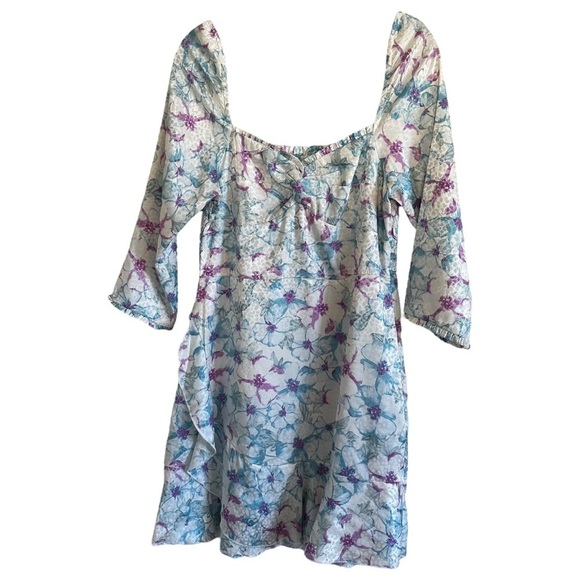 NWT RAHI Stila Dress Blue Floral Mini XL - Picture 5 of 16